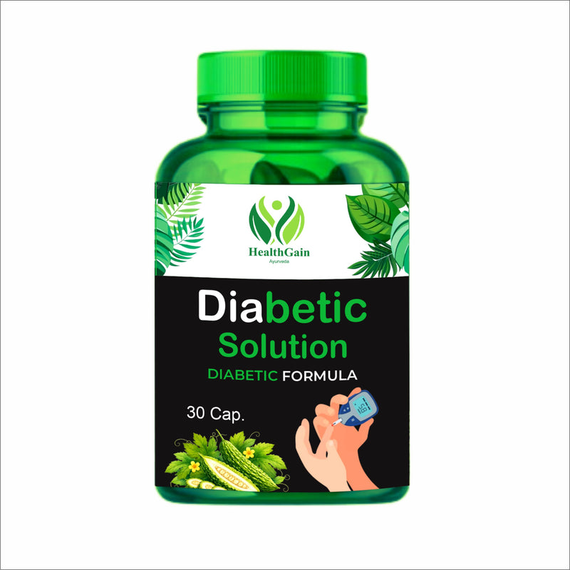 HealthGain Diabetic Solution – Ayurvedic Diabetic Formula (30 Capsules))