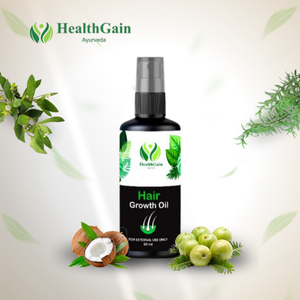 HealthGain Ayurveda Hair Growth Oil – Herbal Solution for Stronger, Fuller Hair