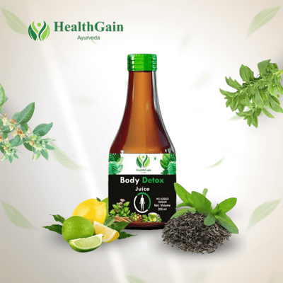 HealthGain Ayurveda Body Detox Juice with natural herbs