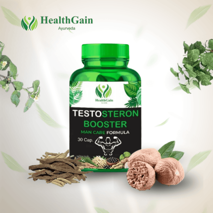 HealthGain Ayurveda Testosterone Booster Capsules with Ayurvedic herbs