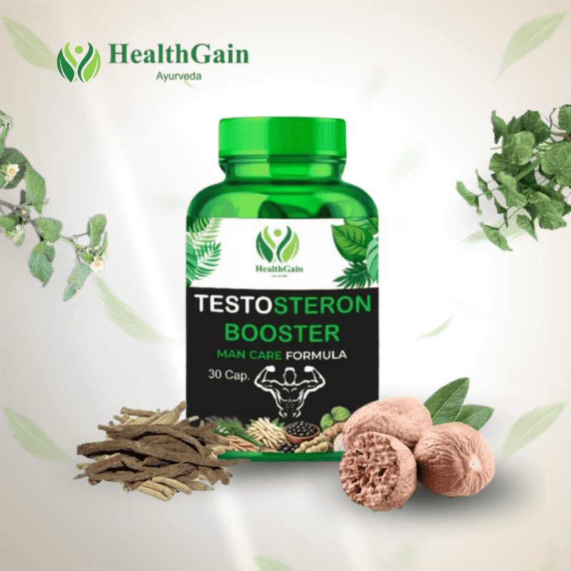 HealthGain Ayurveda Testosterone Booster Capsules with Ayurvedic herbs
