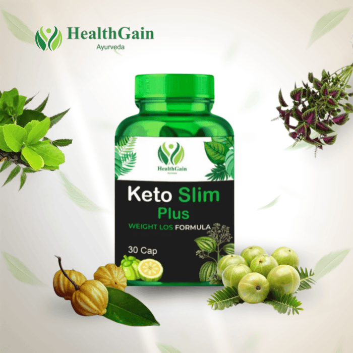 HealthGain Ayurveda Keto Slim Plus Capsules with Ayurvedic herbs