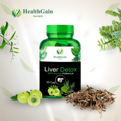 HealthGain Ayurveda Liver Detox Capsules with Ayurvedic herbs